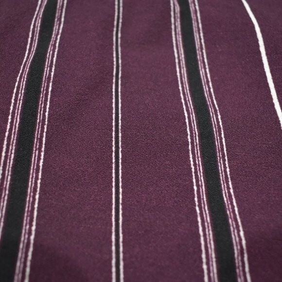 Womens Maroon Burgundy Striped Long Sleeve Blouse Size Medium - Picture 13 of 15